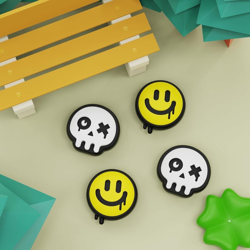 playvital Halloween Joystick Caps for Nintendo Switch, Thumbstick Caps for Switch Lite, Analog Cover for OLED Joycon Thumb Grips - Happy & Gloomy Style B - Image 5